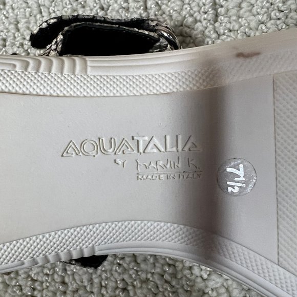 AQUATALIA by Marvin K. Snakeskin Leather Sandals (Italian) • Size 7.5 - Picture 11 of 11